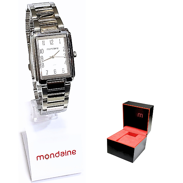 Relógio Mondaine Feminino Analógico Quadrado Prateado 32388L0MVNE2