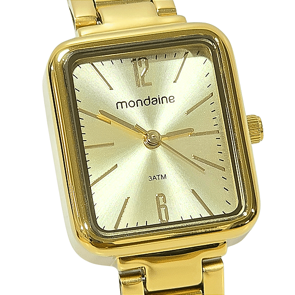 Relógio Mondaine Feminino Analógico Quadrado 32377LPMVDE1