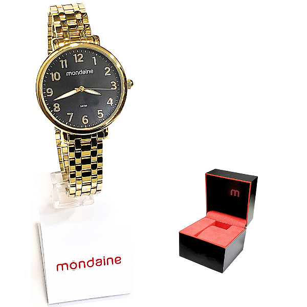 Relógio Mondaine Feminino Analógico Dourado 53779LPMVDE2