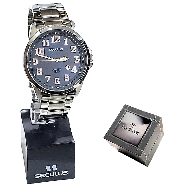 Relógio Seculus Masculino Analógico Prateado Casual 20929G0SVNA2