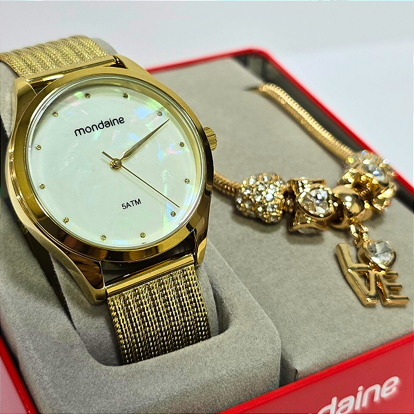 Relógio Mondaine Feminino Analógico Madrepérola 99459LPMVDE1