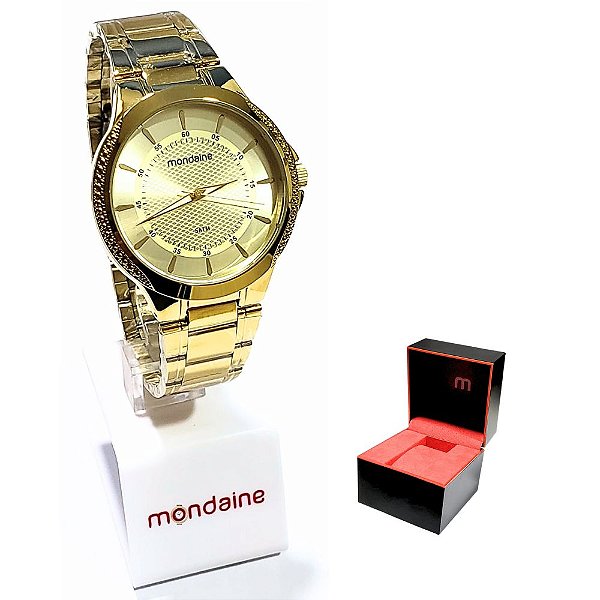 Relógio Mondaine Feminino Analógico Dourado 99398LPMVDE1