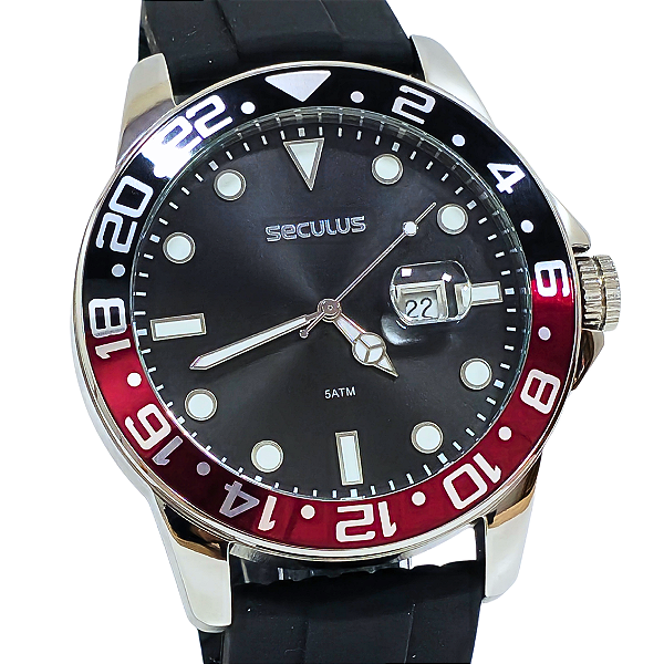 Relógio Seculus Masculino Analógico Silicone 20902G0SVNU2