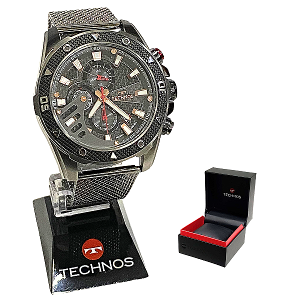 Relógio Technos Masculino Analógico Ts Carbon Grafite JS15FS/1F