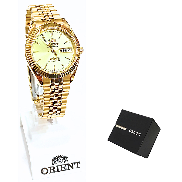 Relógio Orient Masculino Analógico Automático Dourado 469EC7F C1KX