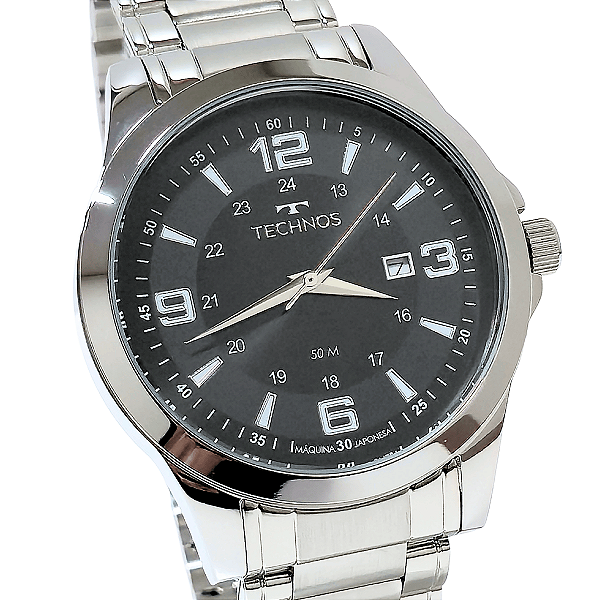 Relógio Technos Masculino Analógico Prateado Racer 2115MKTS/1P