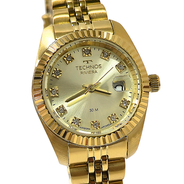 Relógio Technos Feminino Analógico Dourado Riviera 2015CEL/1X