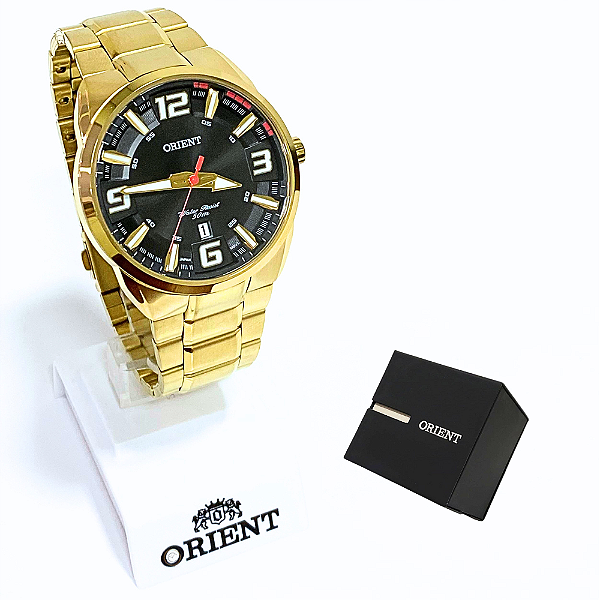Relógio Orient Masculino Analógico Dourado Casual MGSS1178 P2KX