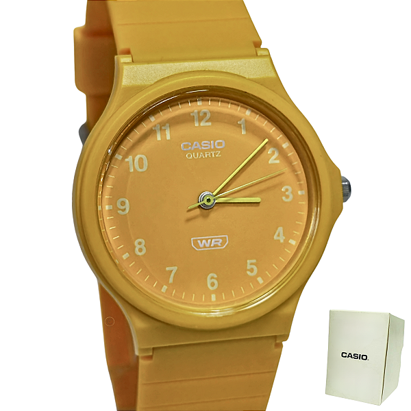 Relógio Casio Analógico Unissex Pop Amarelo MQ-24B-9BDF