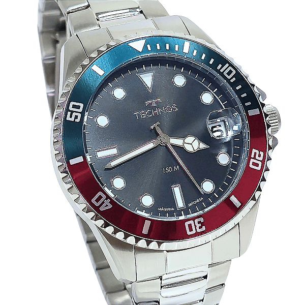 Relógio Technos Masculino Analógico Acqua Prateado 2415DZ/1P