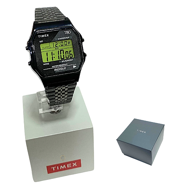 Relógio Timex Unissex Digital Vintage T 80 Preto TW2R79400