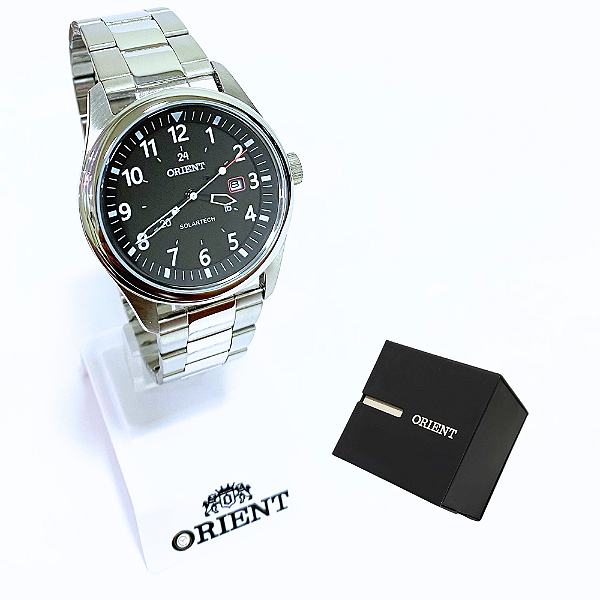 Relógio Orient Masculino Analógico Solartech Prateado MBSS1446 P2SX