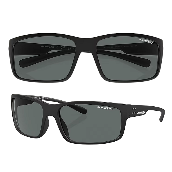 Óculos de Sol Arnette Fastball 2.0 Polarizado Preto AN4242 Tamanho 62