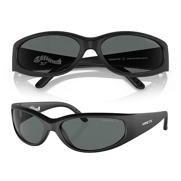 Óculos de Sol Arnette Catfish Polarizado Preto AN4302 Tamanho 62