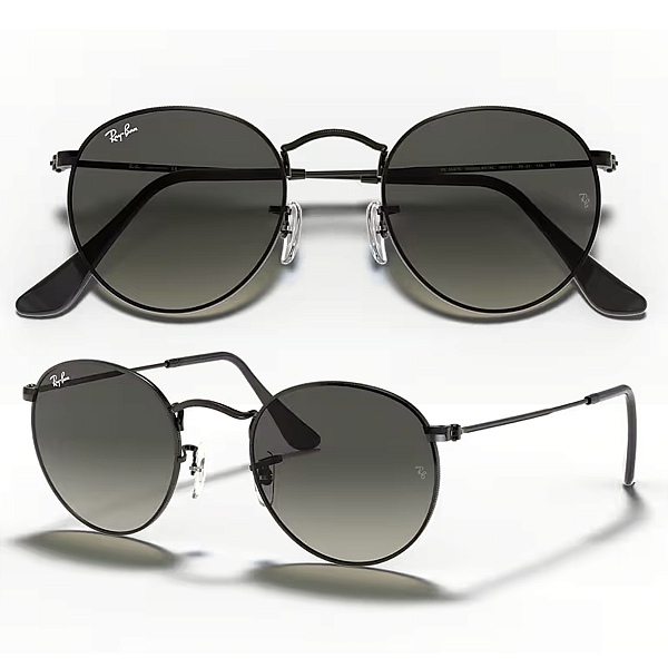 Óculos De Sol Ray Ban Round Flat Lenses RB3447N Tamanho 53