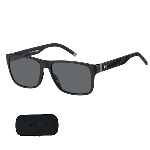 Óculos De Sol Tommy Hilfiger Preto TH 1718/S Tamanho 56