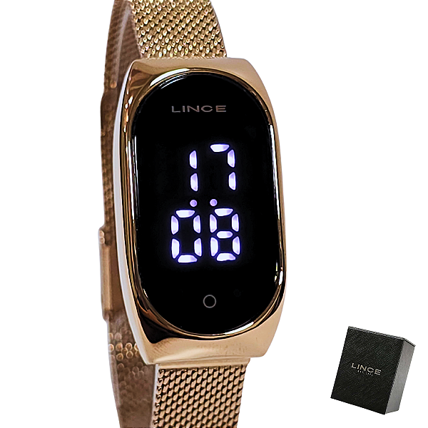 Relógio Lince Feminino Digital Led Rosé LDR4642L PXRX