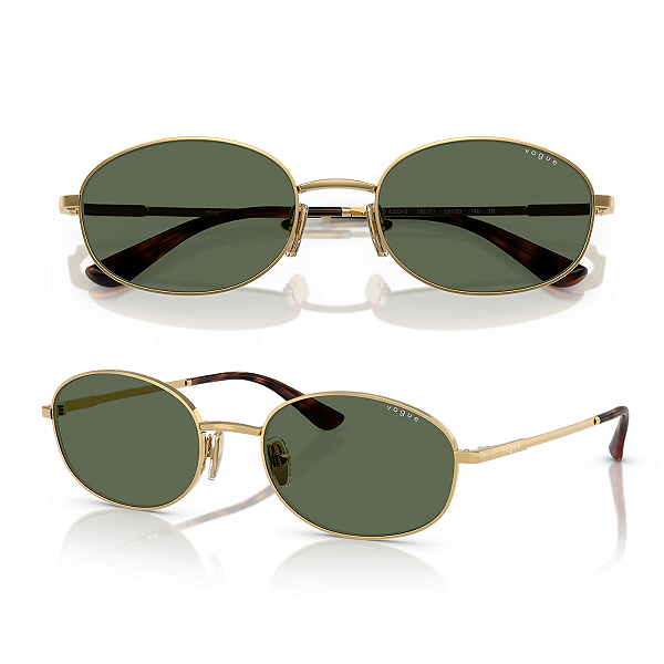Óculos De Sol Vogue Metal Dourado VO4323S Tamanho 56