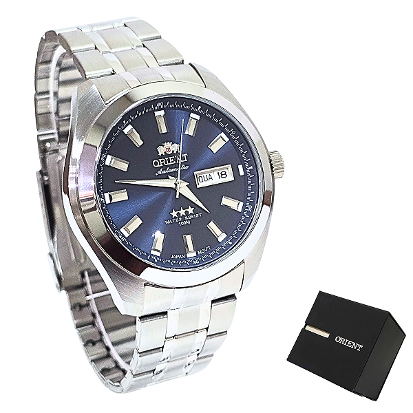 Relógio Orient Masculino Automático Analógico Três Estrelas 469SS075F D1SX