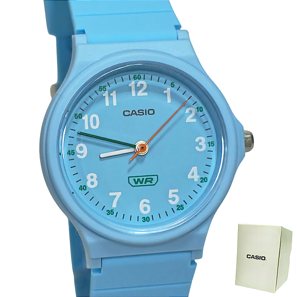 Relógio Casio Analógico Unissex Pop Azul Claro LQ-24B-2BDF