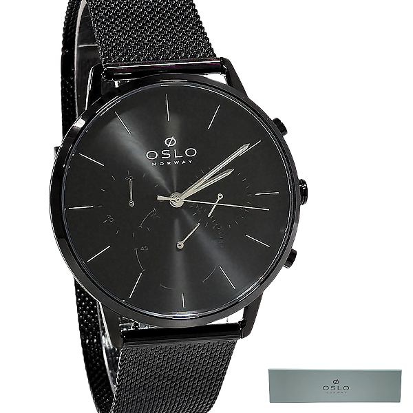 Relógio Oslo Masculino Cronógrafo Preto OMPSSCVD0007 P1PX
