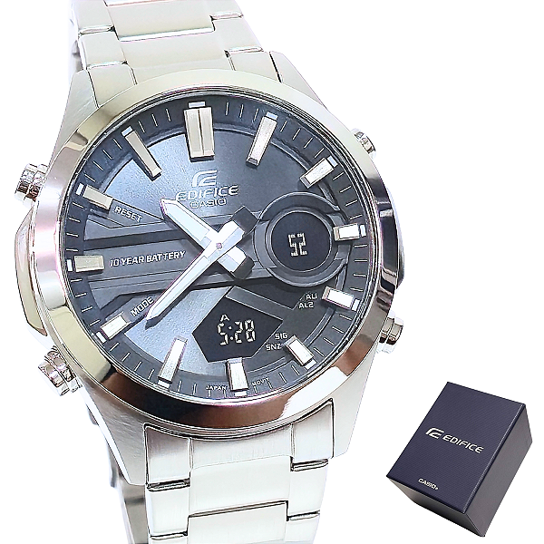 Relógio Casio Edifice Masculino Analógico-Digital Prateado EFV-C120D-1ADF