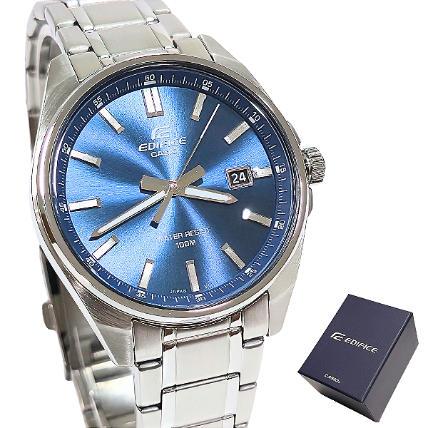 Relógio Casio Masculino Analógico Edifice Prateado EFV-150D-2AVUDF