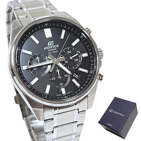 Relógio Casio Masculino Edifice Analógico Prateado EFV-650D-1AVUDF
