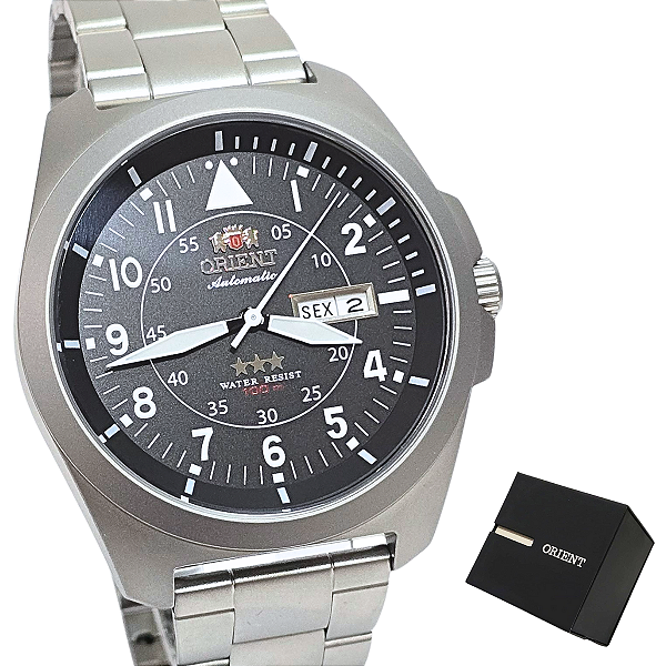 Relógio Orient Masculino Automático Prateado F49SS019 P2SX