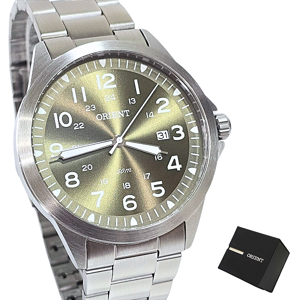 Relógio Orient Masculino Eternal Analógico Prateado MBSS1380 E2SX