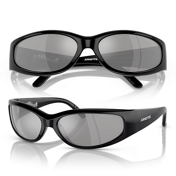 Óculos de Sol Arnette Catfish Preto Polarizado AN4302 Tamanho 62