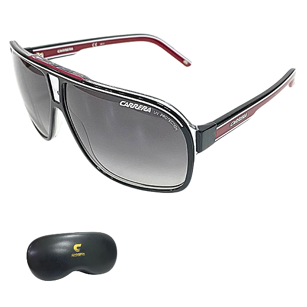 Óculos de Sol Carrera Preto Vermelho UV Protection GRAND PRIX 2/S Tamanho 64