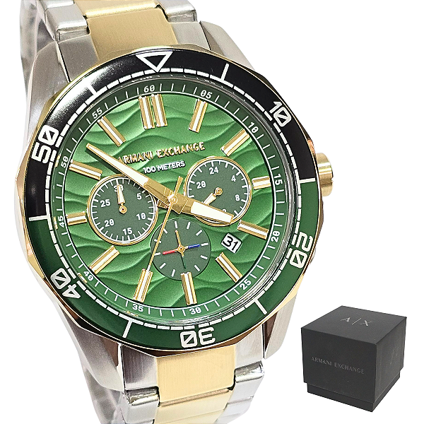 Relógio Armani Exchange Masculino Cronógrafo Bicolor AX1966B1 E1SK
