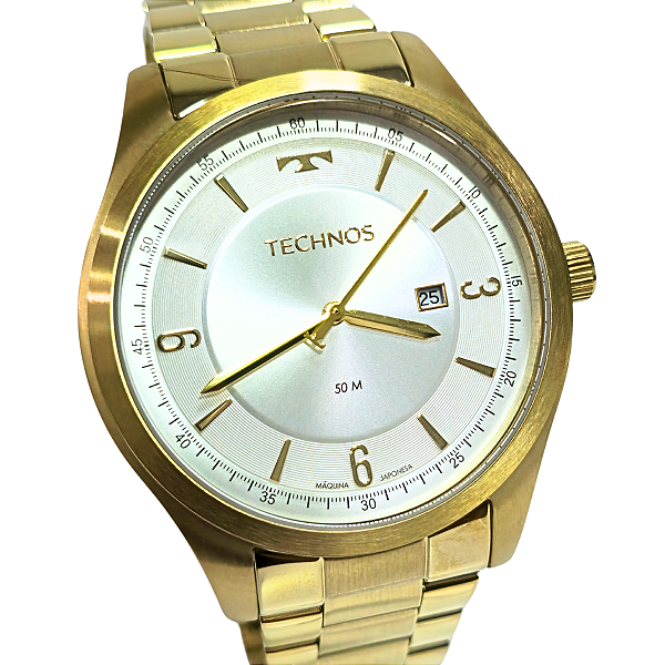 Relógio Technos Masculino Analógico Dourado 2117LBRS/4K