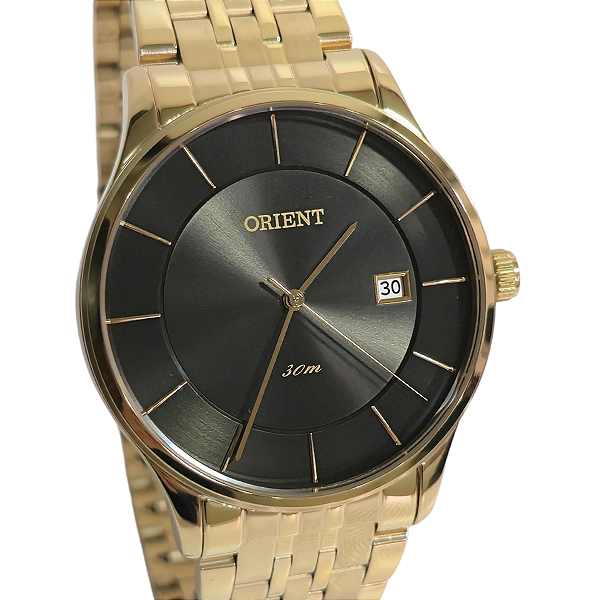 Relógio Orient Analógico Masculino Slim Dourado MGSS1127 G1KX