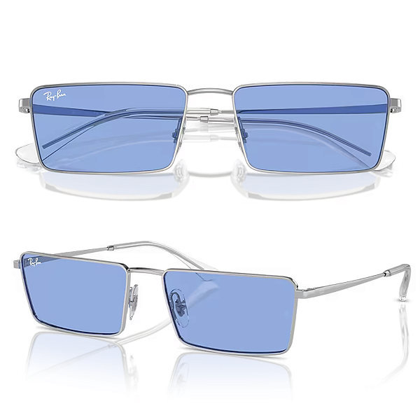 Óculos De Sol Ray Ban Emy Bio-Based Blue Tamanho 56