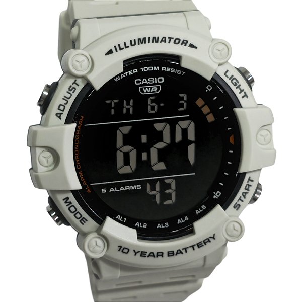 Relógio Casio Digital Masculino Standard Off-White AE-1500WH-8B2VDF