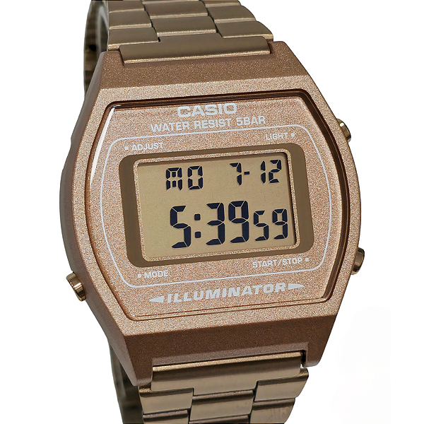 Relógio Casio Digital Vintage Feminino Rosé B640WC-5ADF