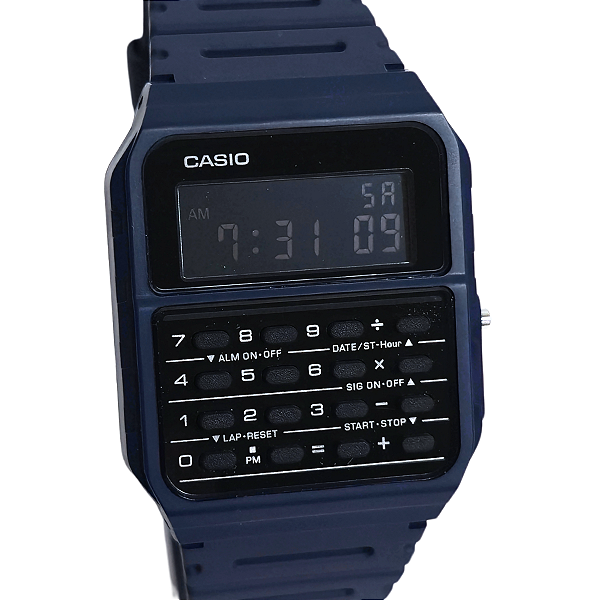 Relógio Casio Digital Calculadora 2 em 1 Azul CA-53WF-2BDF