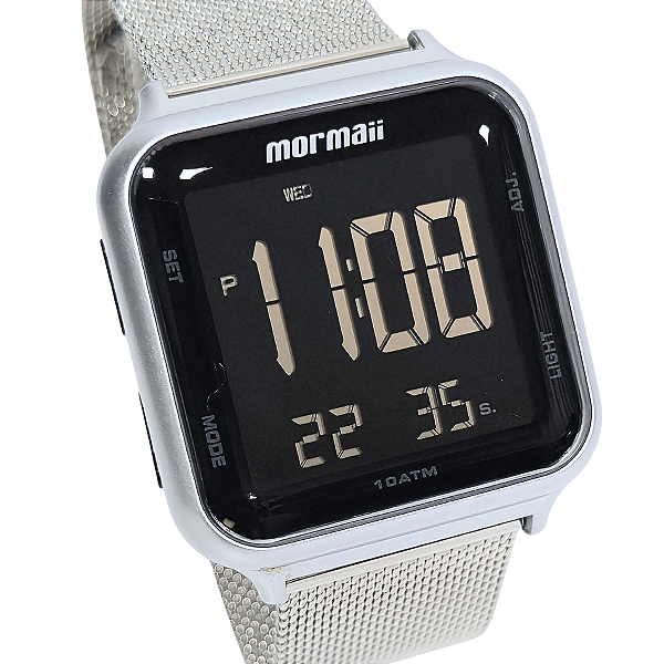 Relógio Mormaii Digital Prateado MO6600AK/7K