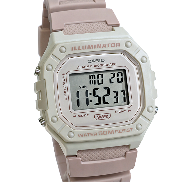 Relógio Casio Digital Esportivo Feminino Nude/Bege W-218HC-4A2VDF