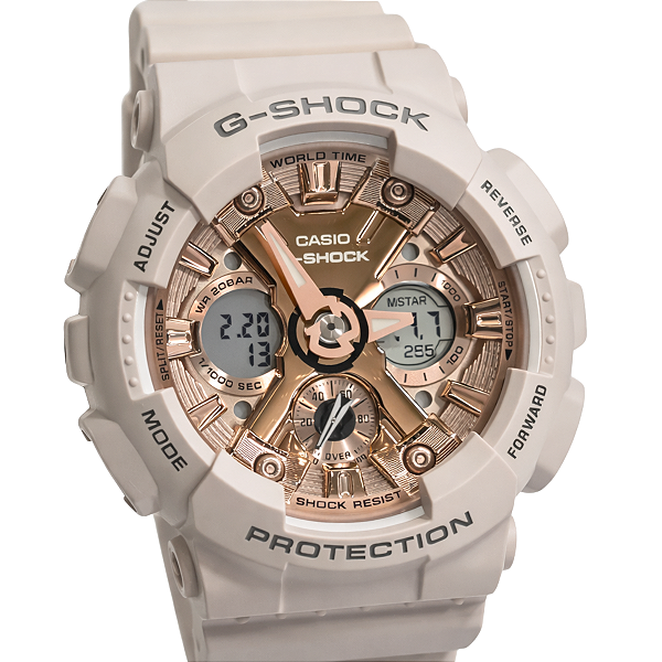 Relógio Casio Analógico e Digital G-Shock Feminino Rosa Claro GMA-S120MF-4ADR