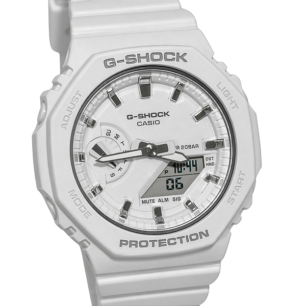 Relógio Casio Analógico e Digital G-Shock Feminino Branco GMA-S2100-7ADR