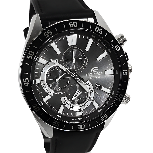 Relógio Casio Edifice Analógico Masculino Couro EFV-620L-1AVUDF