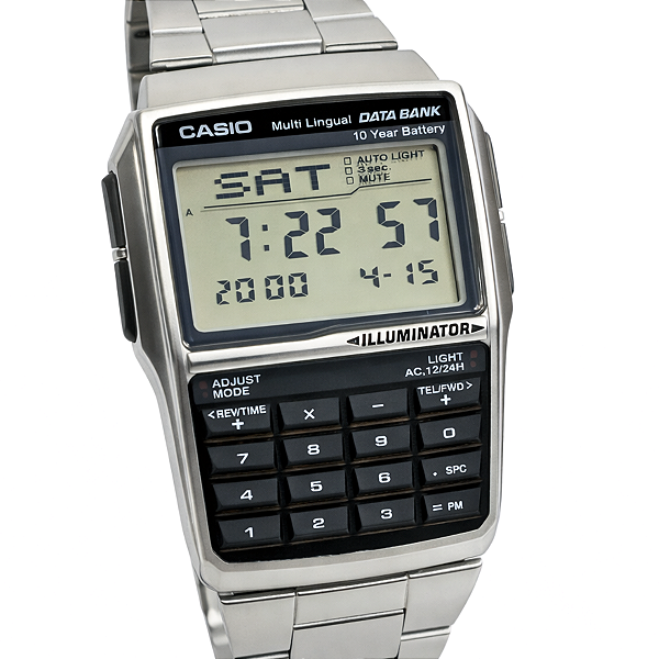 Relógio Casio Digital Calculadora Masculino Prateado DBC-32D-1ADF