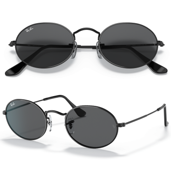 Óculos De Sol Ray Ban Oval Flat Lenses RB3547 Tamanho 54