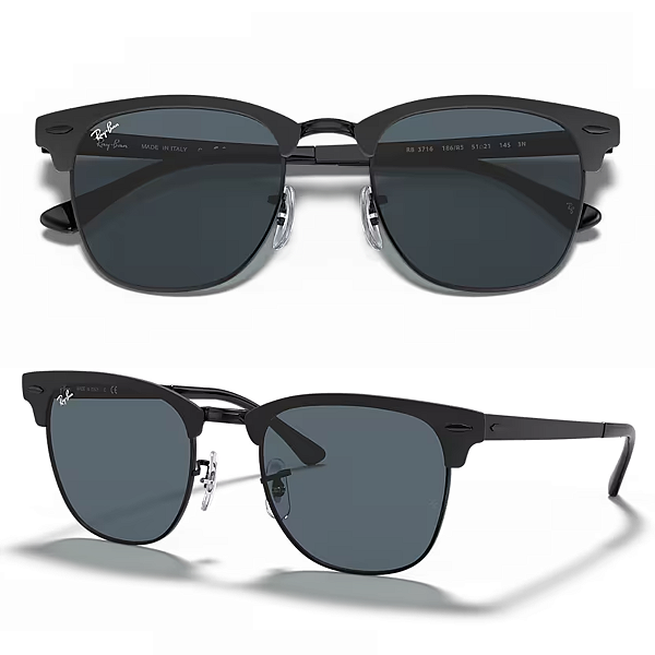 Óculos De Sol Ray Ban ClubMaster Metal RB3716 Tamanho 51