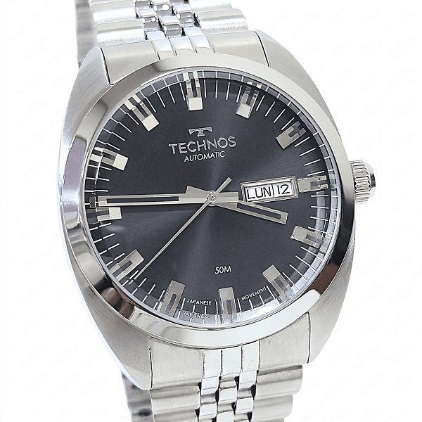 Relógio Technos Masculino Automático Prateado 8205OO/1P