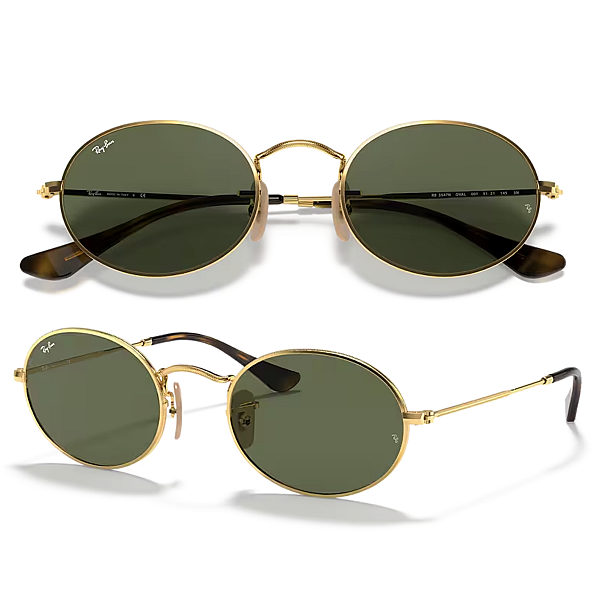 Óculos De Sol Ray Ban Oval Flat Lenses RB3547N Tamanho 51