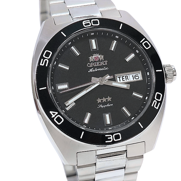 Relógio Orient Masculino Automático 3 Estrelas Safira YN6SS017 G1SX